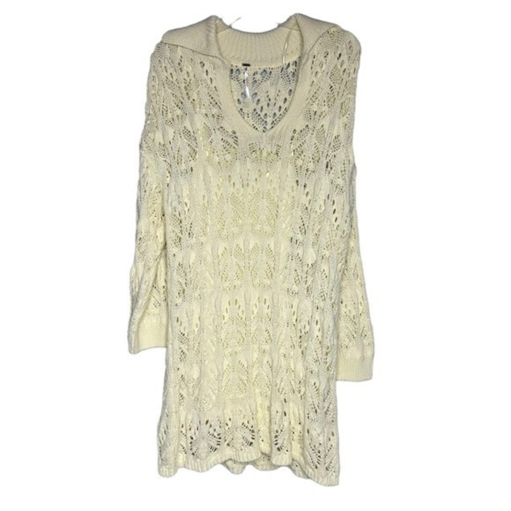 Free People Cream Knit Mini Dress - Picture 8 of 11